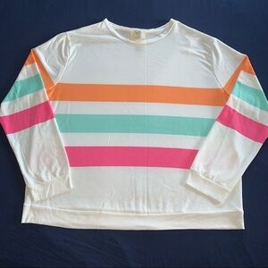 NWOT Fantastic Fawn Striped Sweatshirt Size 3x.